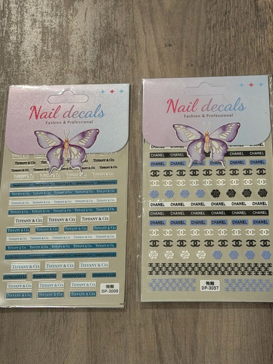 Nail decal Accessories - Nail Decals in Blue, Gold, Black, White